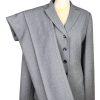 10-1430.jpg Collections For Le Suit Polyester Pant Suit Size 8 Light Gray Notch Collar 2PC