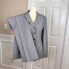 10-1431.jpg Collections For Le Suit Polyester Pant Suit Size 8 Light Gray Notch Collar 2PC