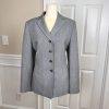 10-1432.jpg Collections For Le Suit Polyester Pant Suit Size 8 Light Gray Notch Collar 2PC