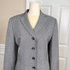 10-1433.jpg Collections For Le Suit Polyester Pant Suit Size 8 Light Gray Notch Collar 2PC