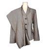 COLLECTIONS FOR LE SUIT Polyester Pant Suit 6P Light Brown Notch Lined 2PC New