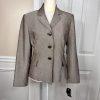 COLLECTIONS FOR LE SUIT Polyester Pant Suit 6P Light Brown Notch Lined 2PC New