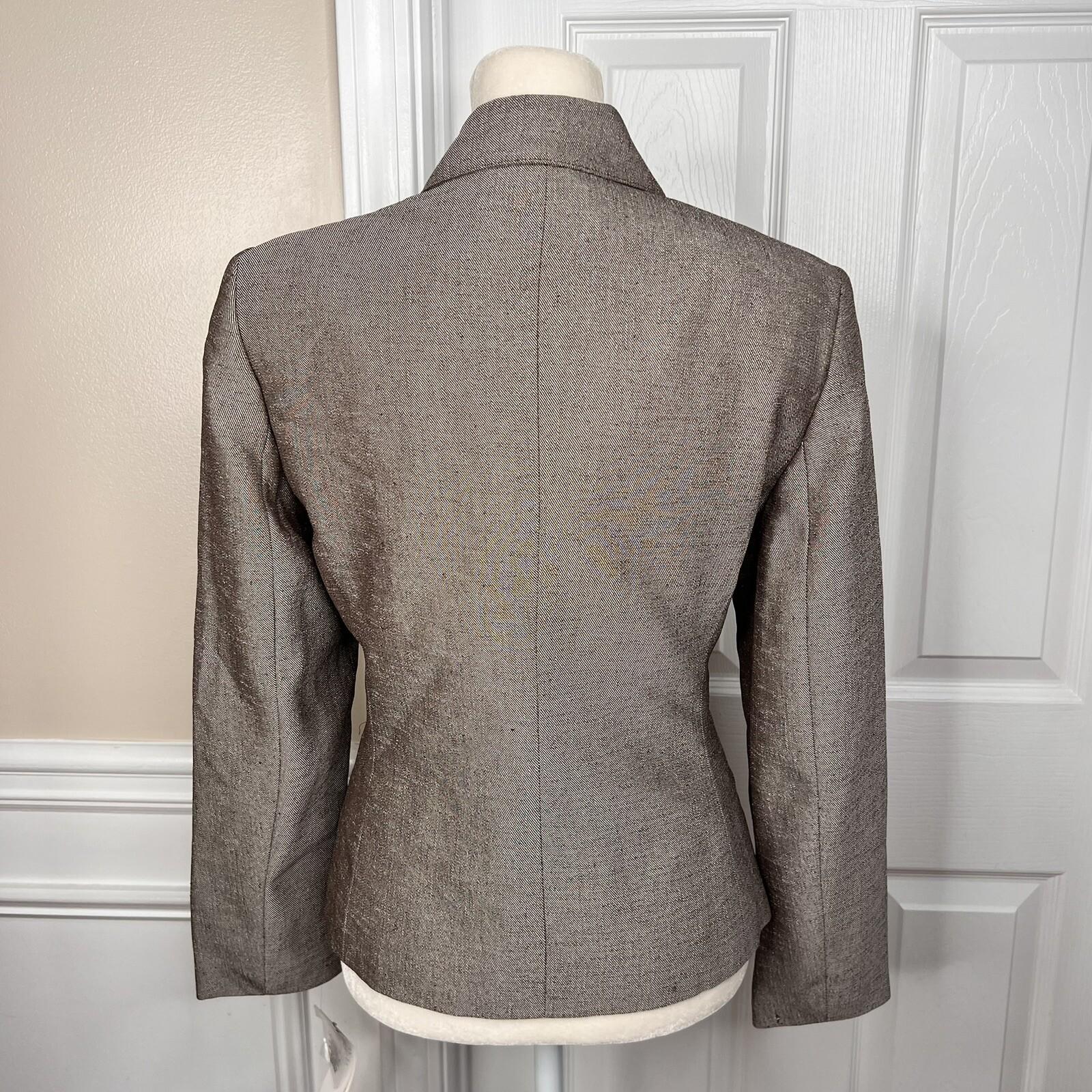 COLLECTIONS FOR LE SUIT Polyester Pant Suit 6P Light Brown Notch Lined 2PC New