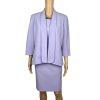 EVAN PICONE Women Polyester Stretch Dress 8 Suit 10 Lavender 3/4 Sleeves 2PC