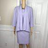 EVAN PICONE Women Polyester Stretch Dress 8 Suit 10 Lavender 3/4 Sleeves 2PC