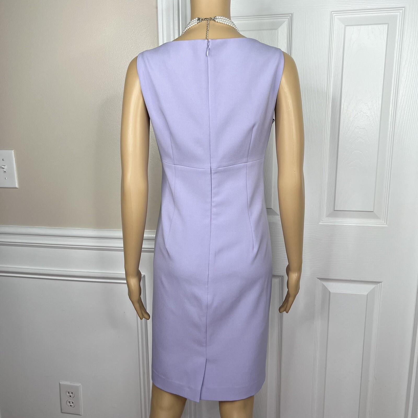 EVAN PICONE Women Polyester Stretch Dress 8 Suit 10 Lavender 3/4 Sleeves 2PC