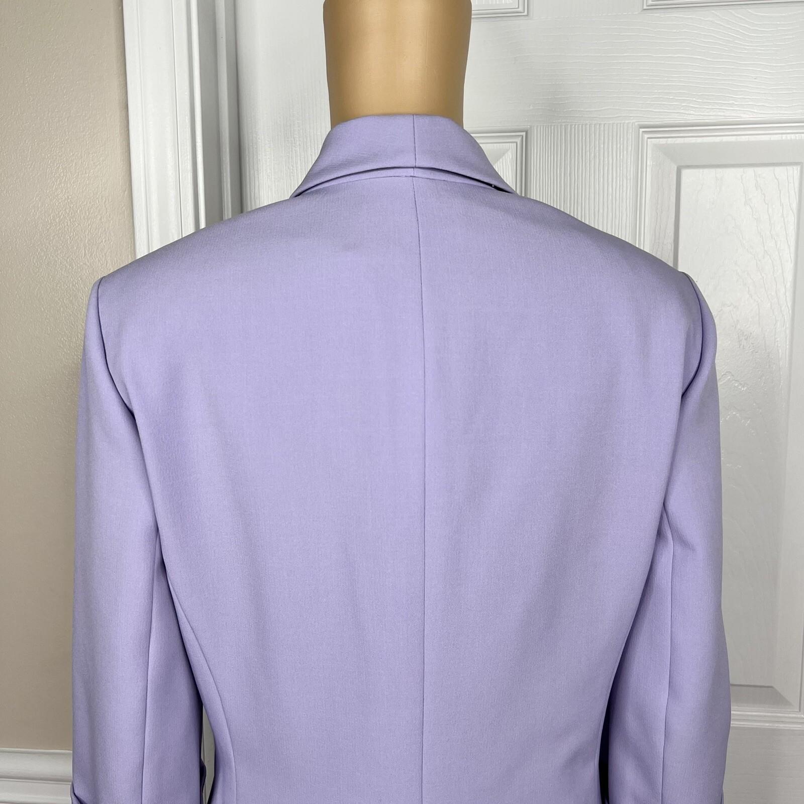 EVAN PICONE Women Polyester Stretch Dress 8 Suit 10 Lavender 3/4 Sleeves 2PC