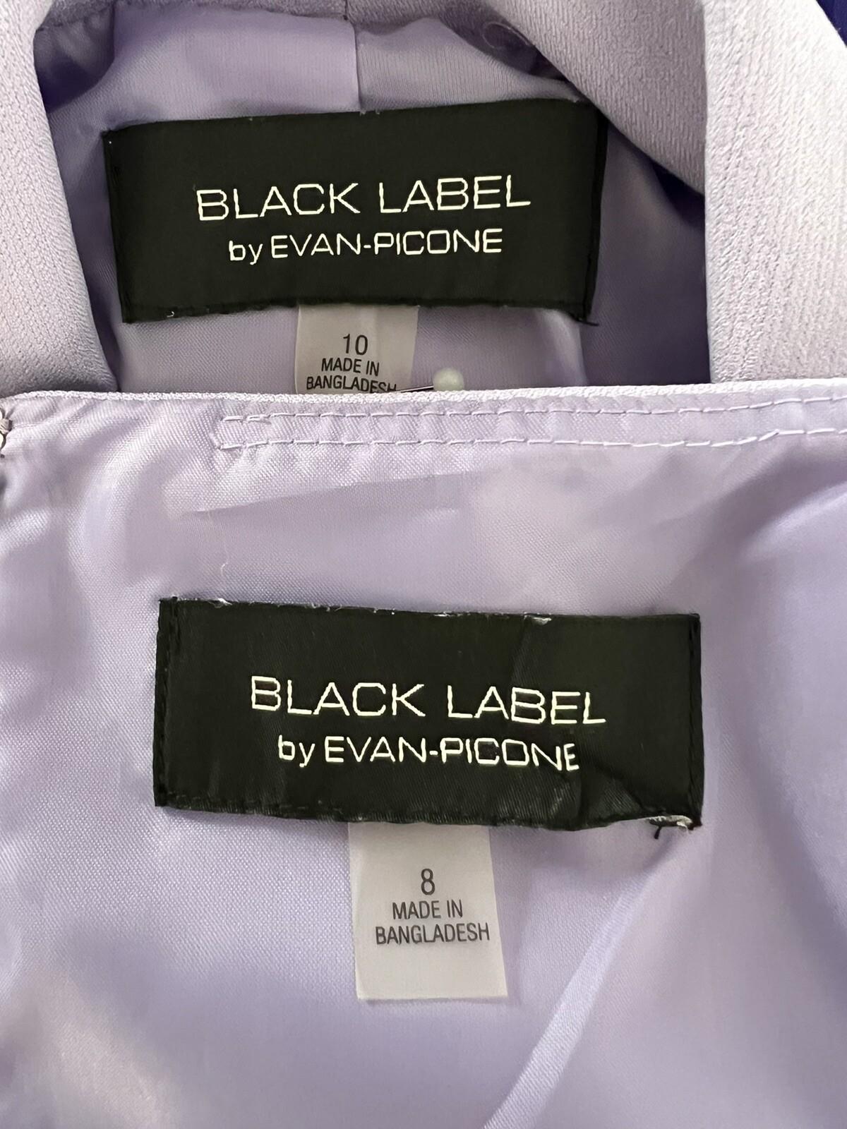 EVAN PICONE Women Polyester Stretch Dress 8 Suit 10 Lavender 3/4 Sleeves 2PC