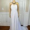 Unbranded Laced Wedding Dress Size 18W White Beaded Adjustable String Strapless