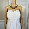 Unbranded Laced Wedding Dress Size 18W White Beaded Adjustable String Strapless