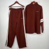 Sean John Vtg Track Pant Suit Set XL Maroon Fleece Half Zip Athleisure Y2K 2PC