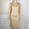 10-1485.jpg KASPER 3PC Tortilla Striped Polyester Stretchy Viscose Skirt Suit Top Size 6