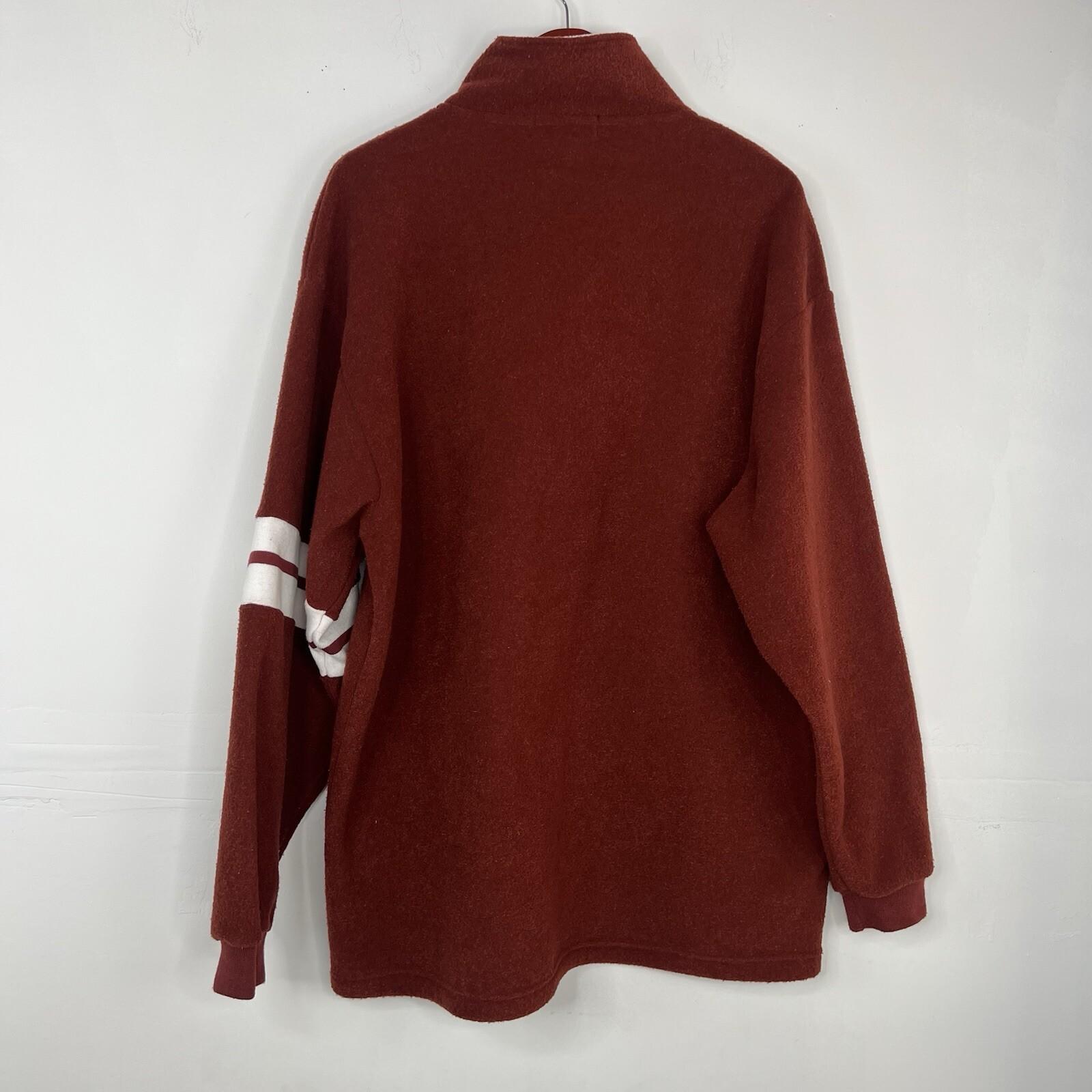 Sean John Vtg Track Pant Suit Set XL Maroon Fleece Half Zip Athleisure Y2K 2PC