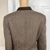 KASPER Women 2PC Brown Tweed Lined Stand Up Collar Skirt Suit Size 14P