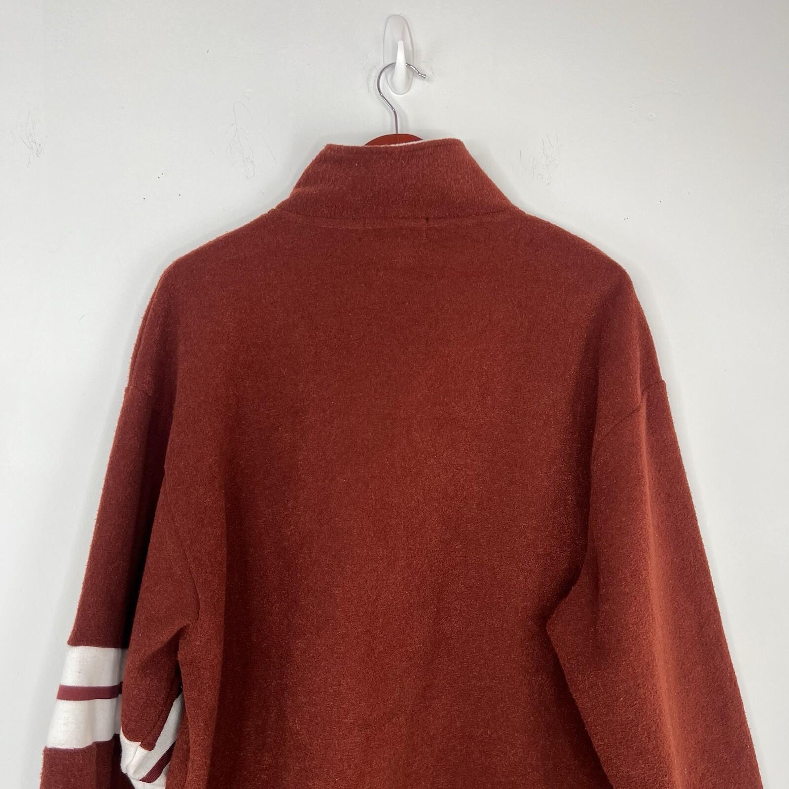 Sean John Vtg Track Pant Suit Set XL Maroon Fleece Half Zip Athleisure Y2K 2PC