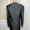 10-1511.jpg TERRAMINA Polyester Skirt Suit Size 16 Black Tan Lined Collarless Cocktail 2PC