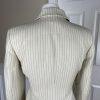 MICHAEL KORS Women 1PC Beige Striped Polyester Lined Blazer Size 6
