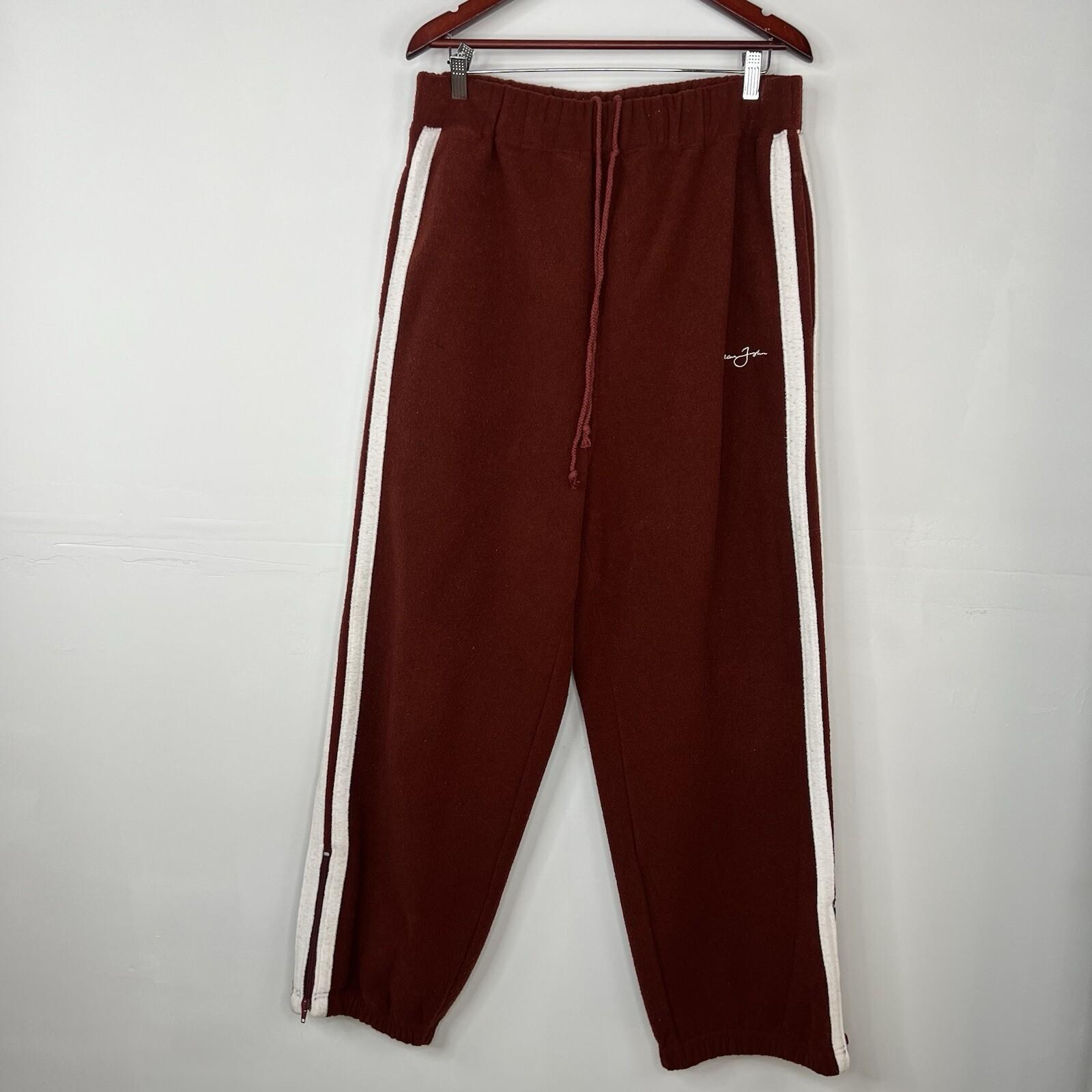Sean John Vtg Track Pant Suit Set XL Maroon Fleece Half Zip Athleisure Y2K 2PC