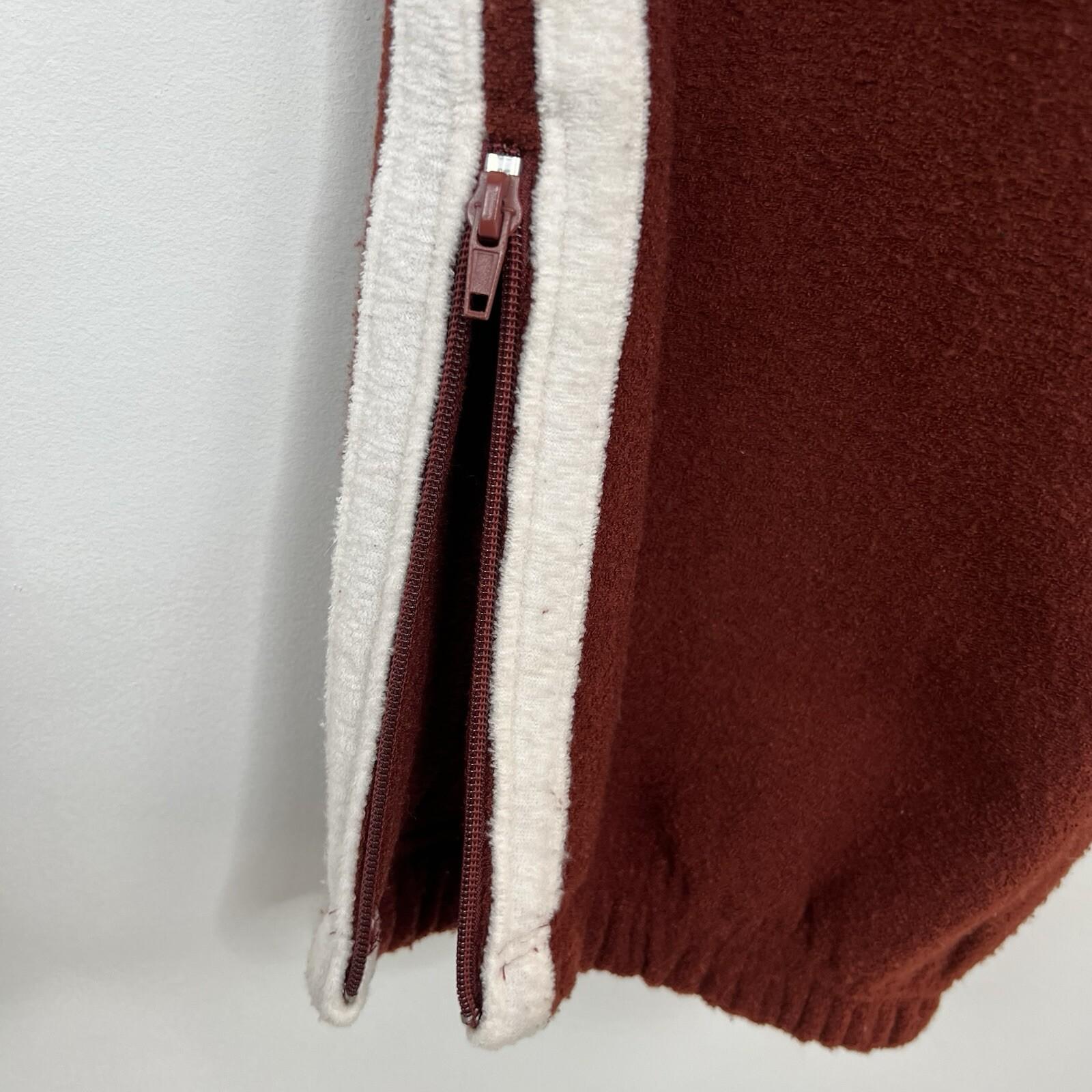 Sean John Vtg Track Pant Suit Set XL Maroon Fleece Half Zip Athleisure Y2K 2PC