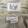 Le Suit Women Polyester Skirt Suit Size 16P Beige Multi 2 Piece Collarless