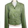 Alberto Makali Polyester Rayon Vintage Blazer Size 12 Green Tailored Collar 1PC