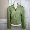 Alberto Makali Polyester Rayon Vintage Blazer Size 12 Green Tailored Collar 1PC