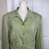 Alberto Makali Polyester Rayon Vintage Blazer Size 12 Green Tailored Collar 1PC