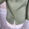 Alberto Makali Polyester Rayon Vintage Blazer Size 12 Green Tailored Collar 1PC