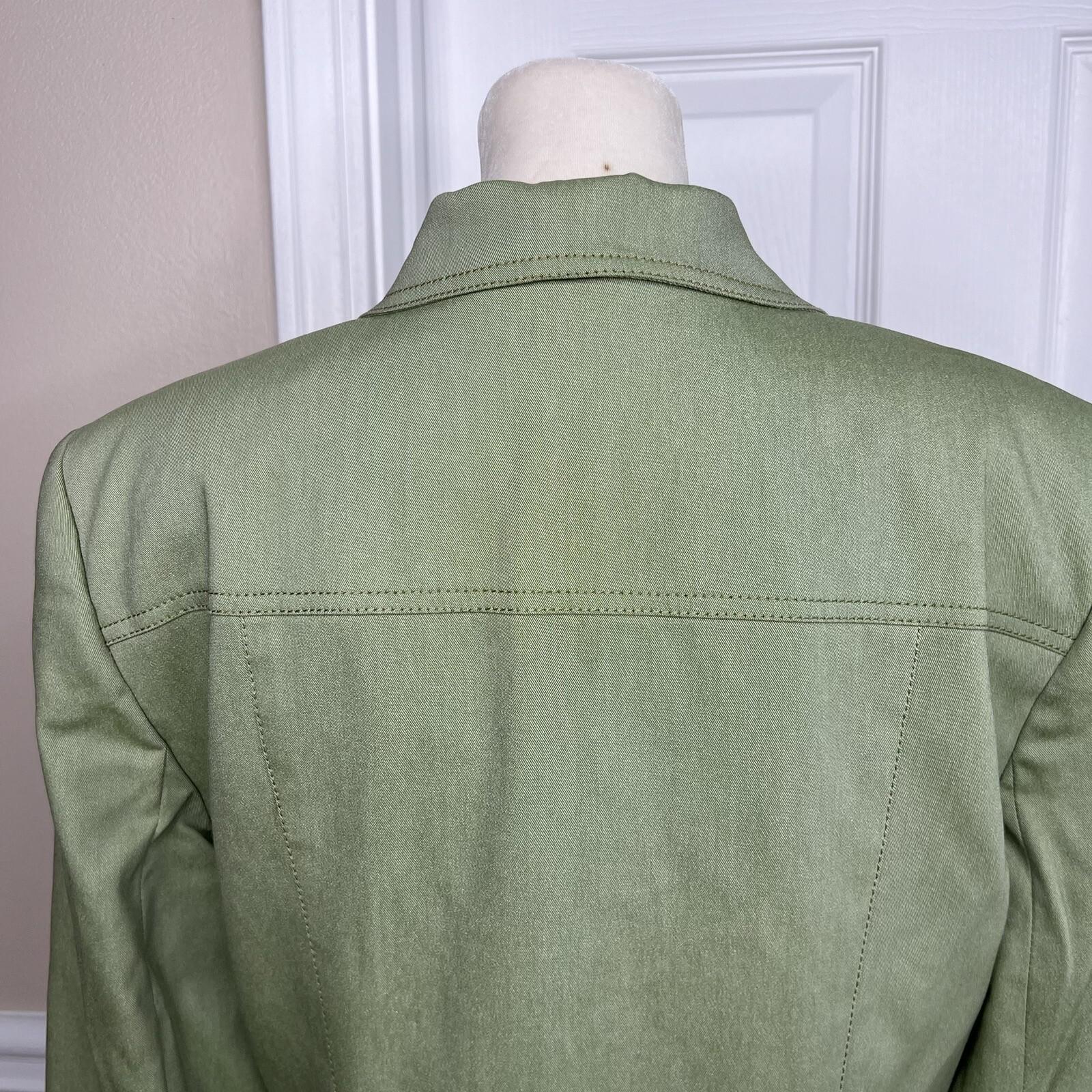 Alberto Makali Polyester Rayon Vintage Blazer Size 12 Green Tailored Collar 1PC