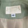 Alberto Makali Polyester Rayon Vintage Blazer Size 12 Green Tailored Collar 1PC