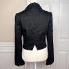 Banana Republic Blazer Size M Black Cotton Spandex Double Breasted Cropped