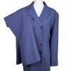 New LARRY LEVINE 2PC Purple Polyester Double Breasted Pant Suit SZ 18 MSRP 0