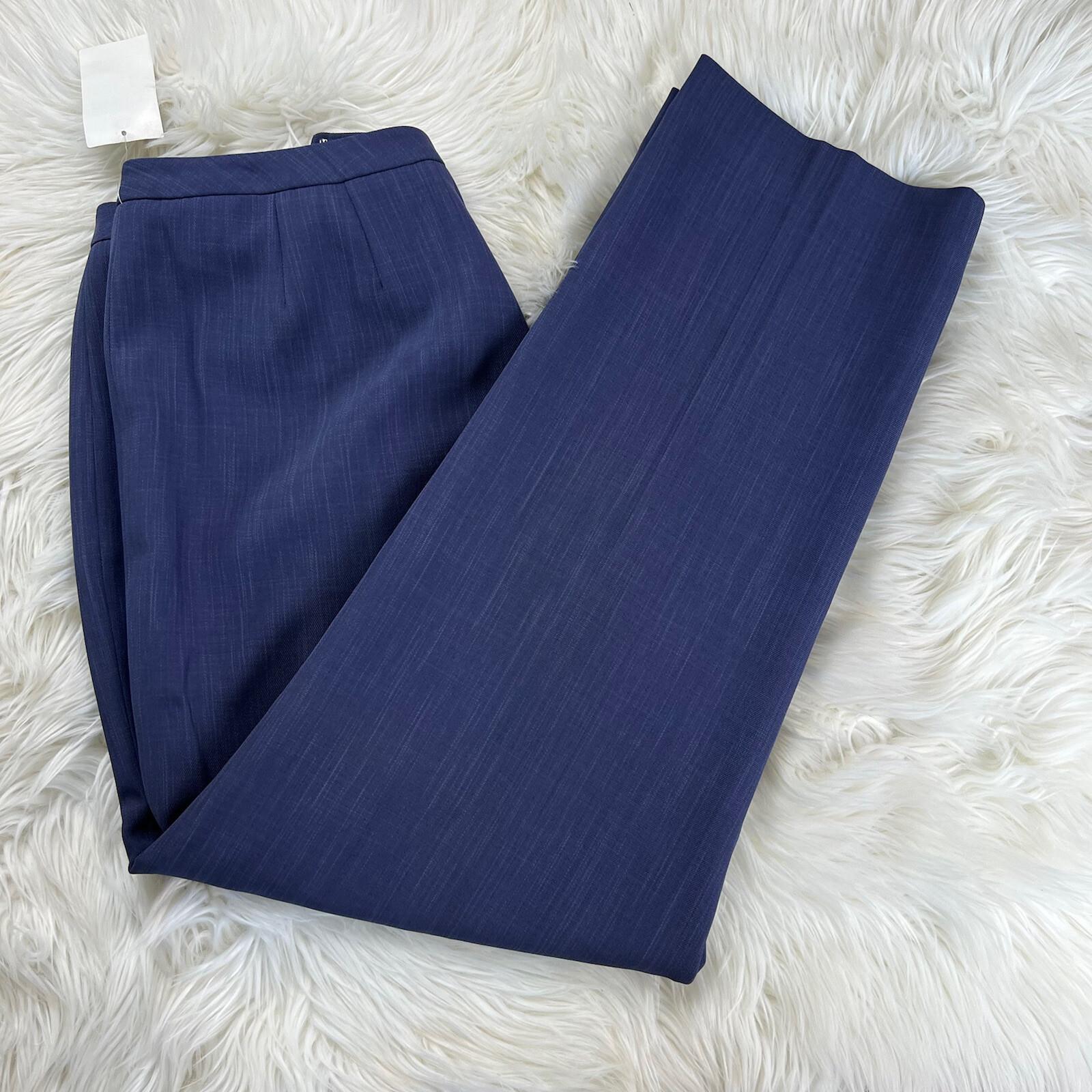 New LARRY LEVINE 2PC Purple Polyester Double Breasted Pant Suit SZ 18 MSRP 0