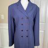 New LARRY LEVINE 2PC Purple Polyester Double Breasted Pant Suit SZ 18 MSRP 0
