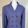 New LARRY LEVINE 2PC Purple Polyester Double Breasted Pant Suit SZ 18 MSRP 0