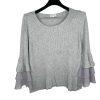 NEIMAN MARCUS Women Knit Viscose Woven Pull on Bell Sleeve Sweater Size L