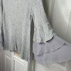 NEIMAN MARCUS Women Knit Viscose Woven Pull on Bell Sleeve Sweater Size L