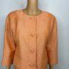 Suit Studio Polyester Rayon Skirt Suit 6P Orange Collarless Classic Lined 2PC