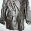 Newport News Leather Jacket Size M Brown Double Breasted Y2K Minimalist Preppy