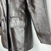 Newport News Leather Jacket Size M Brown Double Breasted Y2K Minimalist Preppy