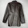 Newport News Leather Jacket Size M Brown Double Breasted Y2K Minimalist Preppy