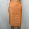 Suit Studio Polyester Rayon Skirt Suit 6P Orange Collarless Classic Lined 2PC
