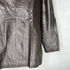Newport News Leather Jacket Size M Brown Double Breasted Y2K Minimalist Preppy
