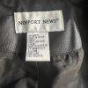Newport News Leather Jacket Size M Brown Double Breasted Y2K Minimalist Preppy