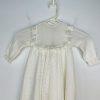 10-1616.jpg Renzo Vtg Christening Baby Gown 4T White Handknitted Ruffle Long Dress Baptism