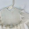 10-1617.jpg Renzo Vtg Christening Baby Gown 4T White Handknitted Ruffle Long Dress Baptism