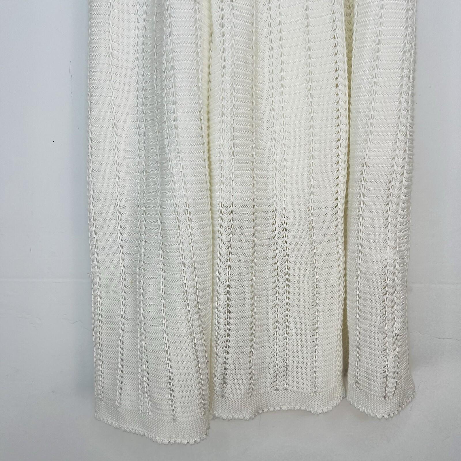 10-1618.jpg Renzo Vtg Christening Baby Gown 4T White Handknitted Ruffle Long Dress Baptism