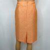 Suit Studio Polyester Rayon Skirt Suit 6P Orange Collarless Classic Lined 2PC