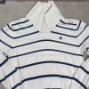 Brooks Brothers 346 Men Cotton White Blue Striped Shawl Collar Pullover  Size L