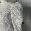 Unbranded Women Stunning White Beaded Wedding and Train Wedding Dress Size